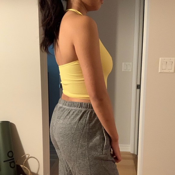 Urban Outfitters Out From Under size S yellow halter crop top - Picture 4 of 7